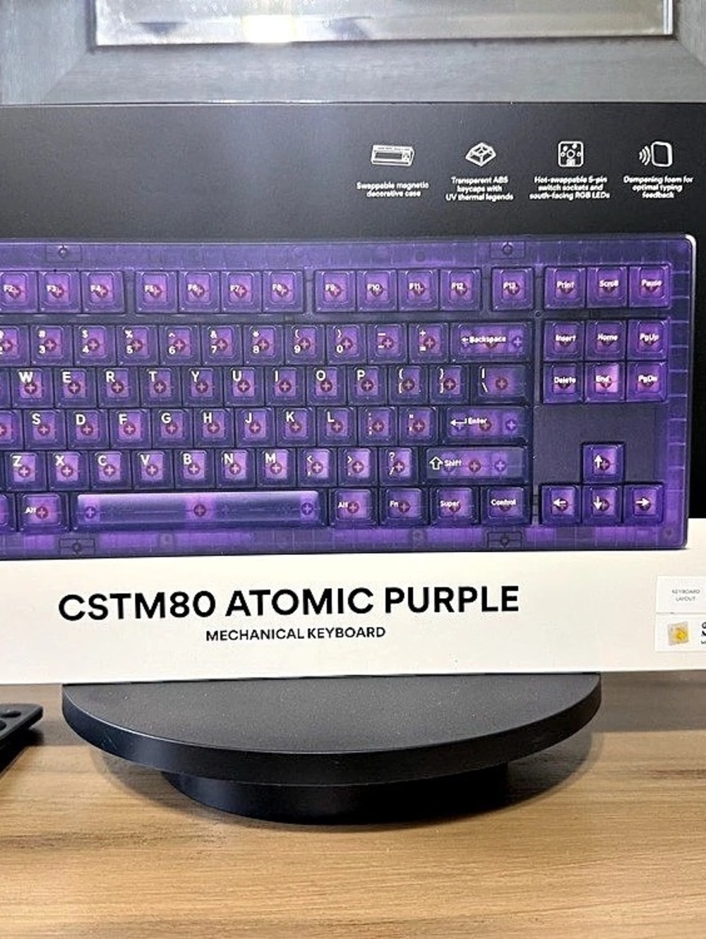 DROP CSTM80 Atomic Purple Mechanical Keyboard Purple & Black